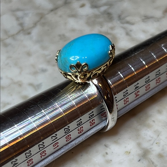 Michelle Albala Jewelry - Designer Michelle Albala 925 Vermeil Turquoise Ring